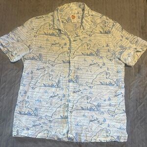 C & C California button up Martha’s‎ Vineyard print shirt mens size large NWOT